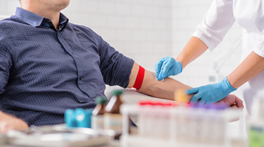 Person having an injection